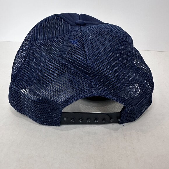 Vintage Disney Epcot Center Trucker Hat SnapBack Blue/Silver - Picture 3 of 5